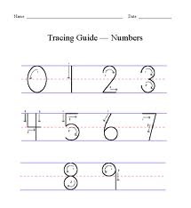 practice sheet for penmanship printing numbers