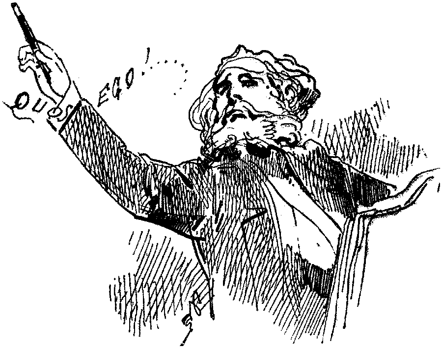 b & w sketch of a music conductor